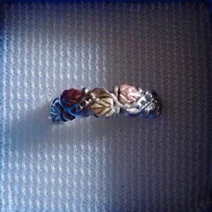 Size 6 ~ Sterling Silver & 12K gold Black Hills Gold band ring